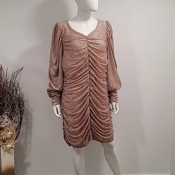 FOR Love & Lemons Ruffled Sequin-Embellished Minidress - Picture 2 of 13